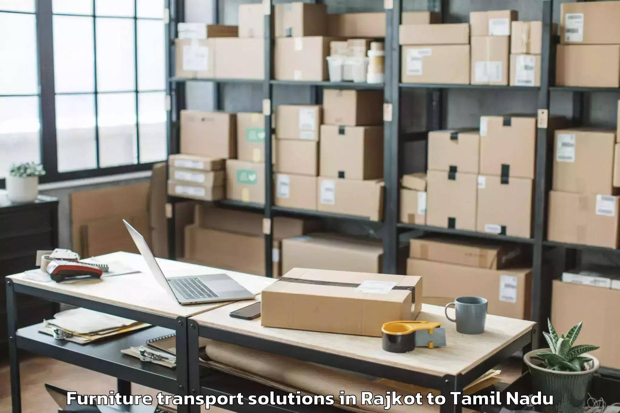 Professional Rajkot to Swamimalai Furniture Transport Solutions